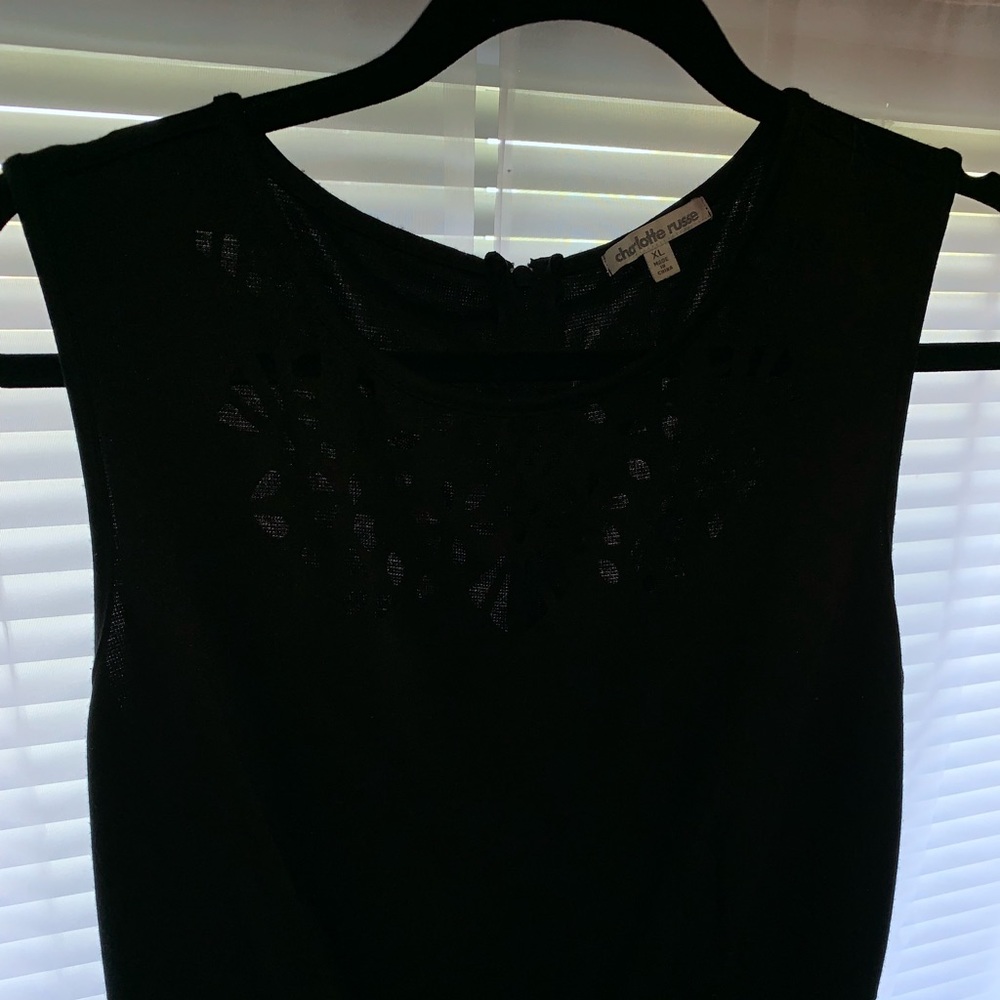 Black dress with cut out details